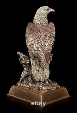 Eagle Figure Sitting on Branch Statue in Bronze Look by Veronese Bald Eagle