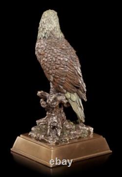 Eagle Figure Sitting on Branch Statue in Bronze Look by Veronese Bald Eagle
