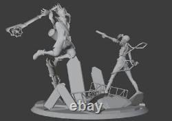 Ekko vsJinx League of Legends Game Garage Kit Figure Collectible Statue Handmade