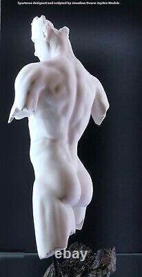 Erotic nude Male Torso Statue SPARTACUS Jaydee Models Sculpture Jonathan Dewar