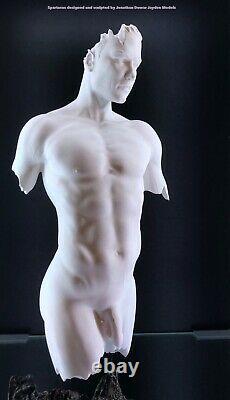 Erotic nude Male Torso Statue SPARTACUS Jaydee Models Sculpture Jonathan Dewar