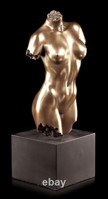Female Nude Figure Torso on Black Monolith Veronese Woman Sexy Body