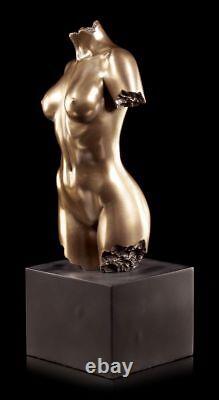 Female Nude Figure Torso on Black Monolith Veronese Woman Sexy Body