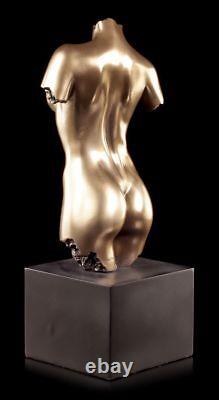 Female Nude Figure Torso on Black Monolith Veronese Woman Sexy Body