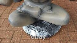 Fibreglass / Resin Near 3 Foot Buddha Alien Statue / Figure