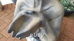 Fibreglass / Resin Near 3 Foot Buddha Alien Statue / Figure