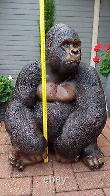 Fibreglass / Resin Sitting Gorilla Figure / Statue