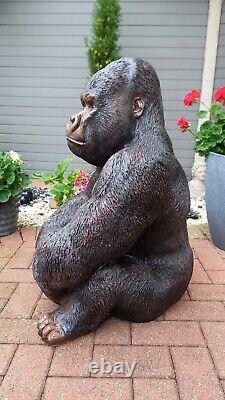 Fibreglass / Resin Sitting Gorilla Figure / Statue