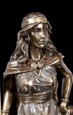 Freya Bronzed Figure Viking Deco Odin Goddess Warrior Veronese Statue