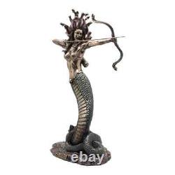Furious Medusa Shooting Arrow Sculpture Figure Cold Cast Bronze & Resin Statue