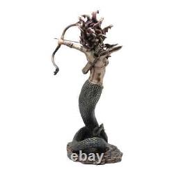 Furious Medusa Shooting Arrow Sculpture Figure Cold Cast Bronze & Resin Statue