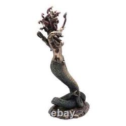 Furious Medusa Shooting Arrow Sculpture Figure Cold Cast Bronze & Resin Statue