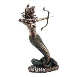 Furious Medusa Shooting Arrow Sculpture Figure Cold Cast Bronze & Resin Statue