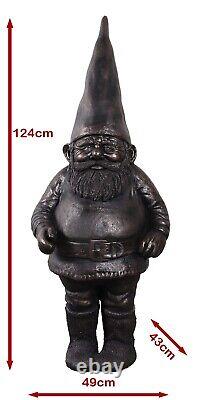 Garden Gnome 4ft Figure Resin Imperial Bronze Finish Garden/indoor Sculpture