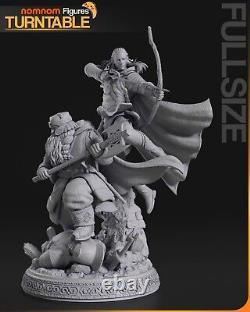 Gimli and Legolas LOTR Garage Kit Figure Collectible Statue Handmade Gift