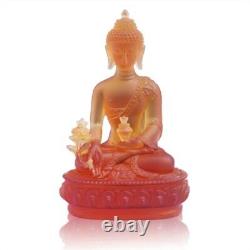 God Of Wealth Buddha Statue -Fengshui Lucky Figure Resin Colored Claze Figurines