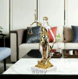 Goddess Of Justice Resin Statue Sculpture Figurine Tabletop Home Office Decor S