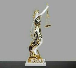 Goddess Of Justice Resin Statue Sculpture Figurine Tabletop Home Office Decor S