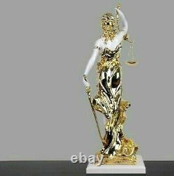 Goddess Of Justice Resin Statue Sculpture Figurine Tabletop Home Office Decor S