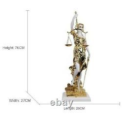 Goddess Of Justice Resin Statue Sculpture Figurine Tabletop Home Office Decor S