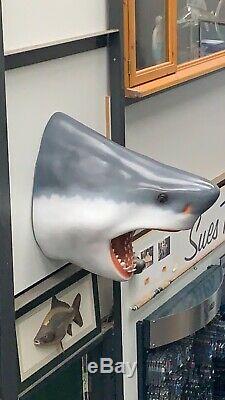 Great White Shark Head Wall Hanging Sculpture Trophy Resin Figure