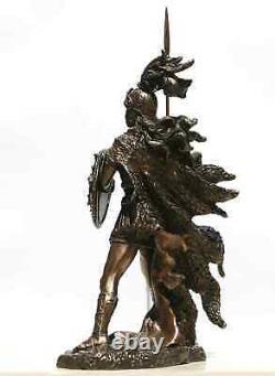 Greek Roman Goddess Athena Minerva Warrior Figure Statue Cold Cast Bronze Resin