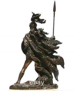 Greek Roman Goddess Athena Minerva Warrior Figure Statue Cold Cast Bronze Resin