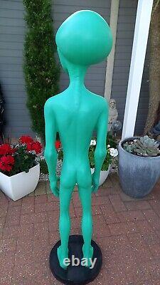 Green Limited Edition Fibreglass / Resin 4 Foot Alien Statue / Figure