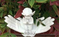 HEAVENS BABY ANGEL In Open Hands Statue Memorial Ornament Garden Figurine