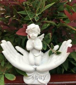 HEAVENS BABY ANGEL In Open Hands Statue Memorial Ornament Garden Figurine