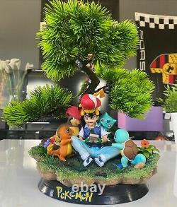 HUGE Ash & His Pokemon Statue! (RARE) Bonsai Tree Pikachu Figure Model Resin