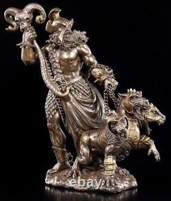 Hades Figure with Cerberus Greek God Hellhound Underworld Decorative Statue
