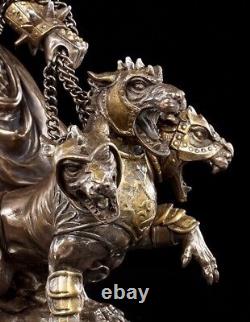 Hades Figure with Cerberus Greek God Hellhound Underworld Decorative Statue