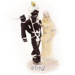 Handmade Resin Hindu God Radha Krishna Figure Statue For Home Office Decor