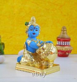 Handmade Resin Religious Laddu Gopal Krishna Figure Statue For Home Office Decor