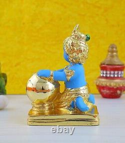 Handmade Resin Religious Laddu Gopal Krishna Figure Statue For Home Office Decor