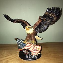 Harley Davidson Motorcycles Large Resin Detailed Eagle Ornament Statue Figure