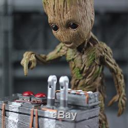 Hot Guardians of the Galaxy Vol. 2 Push Bomb Button Baby Groot Figure Statue Toy