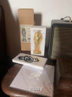 IMBUE ART Pair of Ltd Edition Sculptures Gold Ancient Astronauts rare/sold out