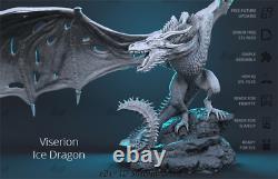 Ice Dragon Unpainted Resin Kits Model GK Figure Statue 3D Print 18cm 1/100
