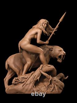 Indian Female Warrior Statue CA3DStudios 8K 3D Printed Resin 10cm to 35cm