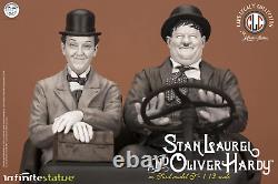 Infinite Statue Laurel & Hardy on Ford Model T Figure Set