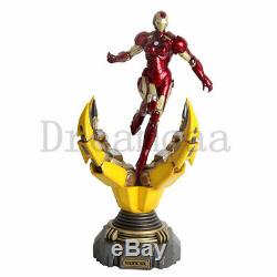 Iron Girl Iron Man Resin GK Statue LED Power Bank Charge Figure Limited Purple