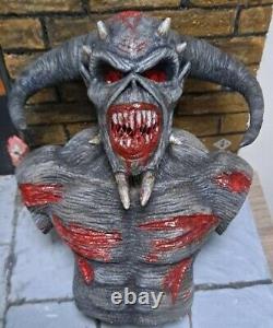 Iron Maiden 22cm Custom Eddie FIGURE Legacy Beast Statue Figurine RESIN BUST New