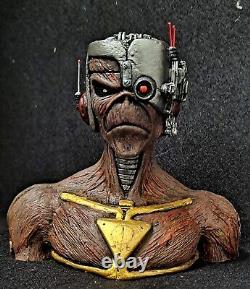 Iron Maiden Inspired Custom FIGURE Cyborg Eddie 6 Resin BUST Statue Figurine