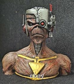 Iron Maiden Inspired Custom FIGURE Cyborg Eddie 6 Resin BUST Statue Figurine