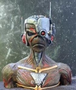 Iron Maiden Inspired Custom FIGURE Cyborg Eddie 6 Resin BUST Statue Figurine