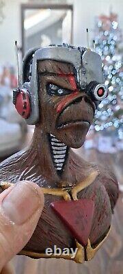 Iron Maiden Inspired Custom FIGURE Cyborg Eddie 6 Resin BUST Statue Figurine