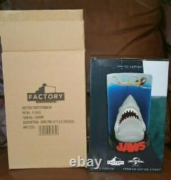 JAWS SWIMMER POSTER PREMIUM MOTION RESIN STATUE FACTORY ENTERTAINMENT 9 inch 3D