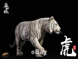 JxK JXK012B 1/6 White Bengal Tiger Animal Figure Resion Statue Toy Gift